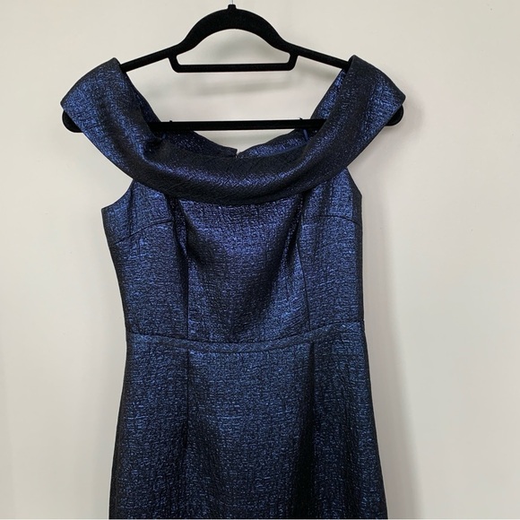 Rickie Freeman for Teri Jon Navy Blue Maxi Dress - Picture 2 of 9